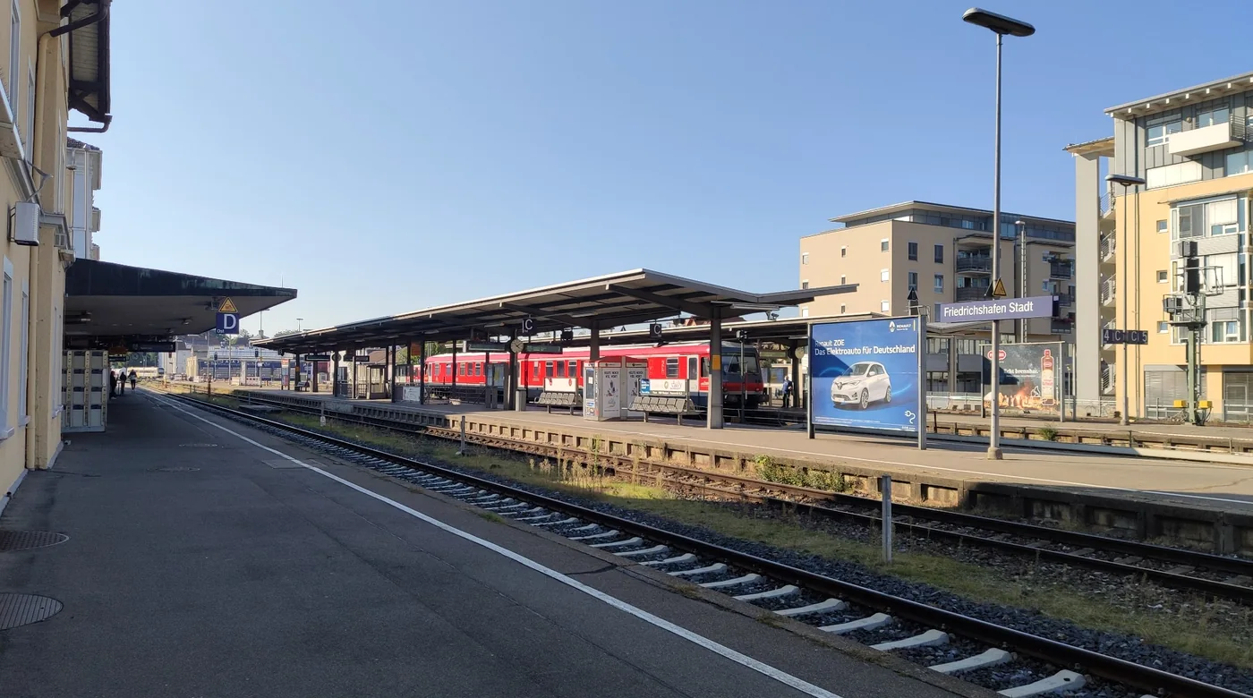 Bahnsteige am Friedrichshafener Stadtbahnhof